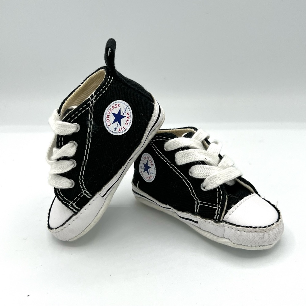Infant Black Hightop Converse - Size 2